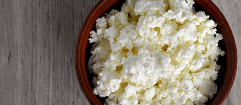 A bowl of Cottage Cheese.