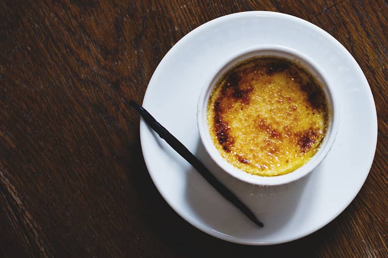 A bowl of Crème Brulee.