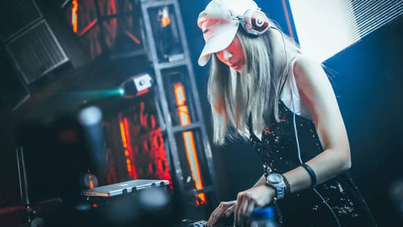 DJ mixing music.