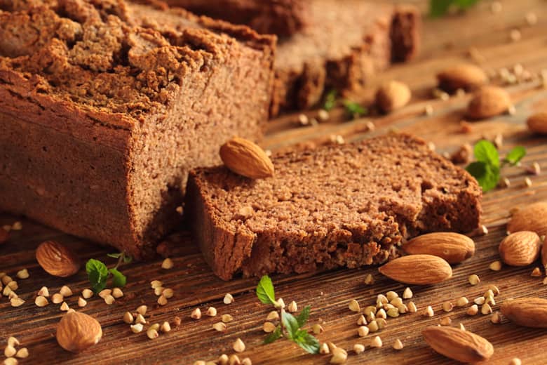 Gluten free bread with almonds.