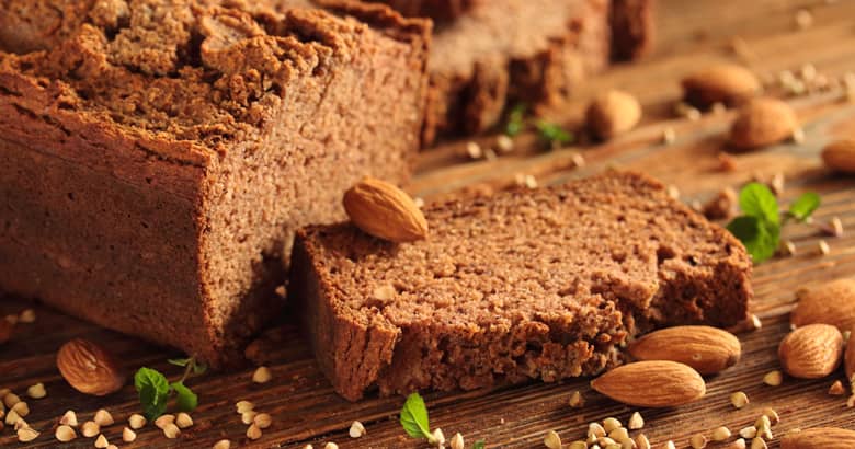 Gluten free bread with almonds.