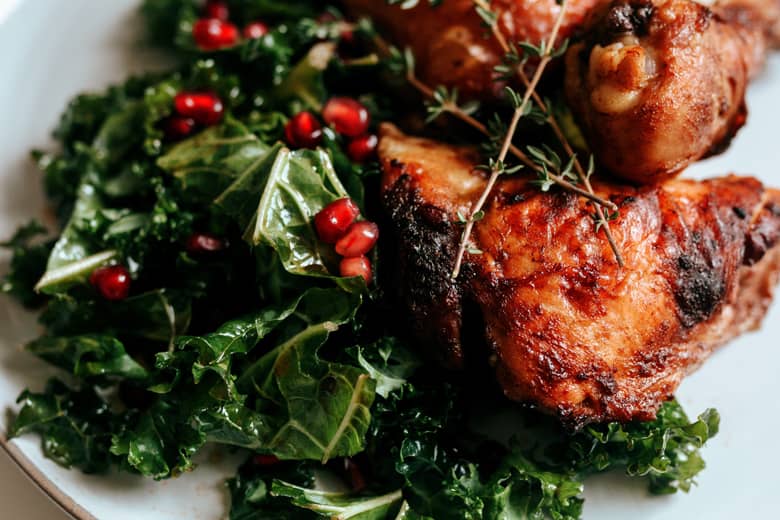 Jerk Chicken with salad.