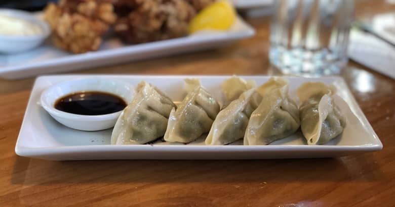 A plate of delicious Jiaozi.
