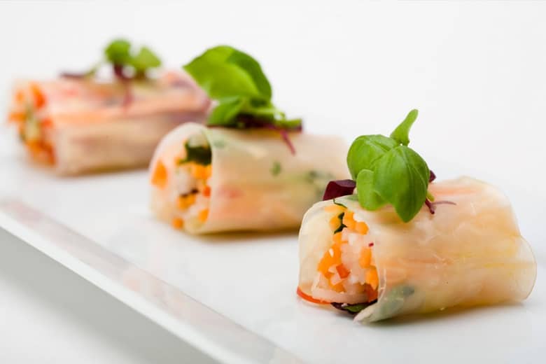 Vegetarian parcels from the PenniBlack menu.