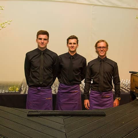 PenniBlack cocktail team ready at the fresh fruit cocktail bar.