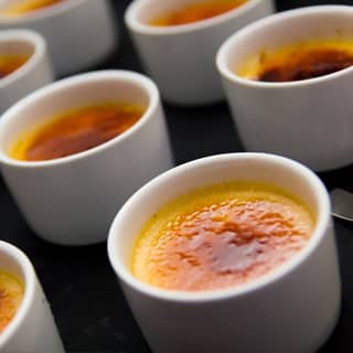 Sweet crème brulee bowls.