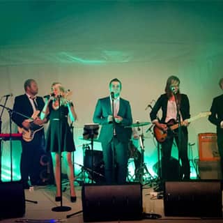 Live music entertainment with a band.