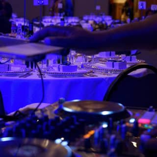 DJ setup and ready for the evening.
