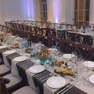Seated dinner setup by PenniBlack at the ICA.