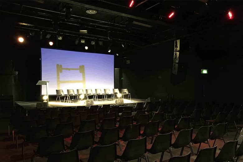 The Theatre setup for a conference.