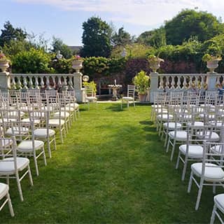 Outdoor wedding ceremony.