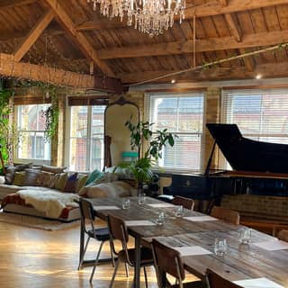 Shoreditch Treehouse Boardroom Setup.